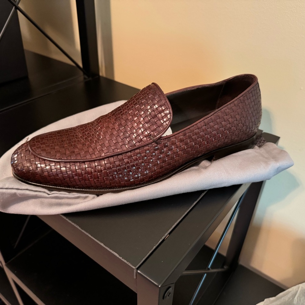 Canali woven men’s shoe, brown, size 10